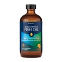 GNC Triple Strength Fish Oil Liquid Supplemento, Wild Deep Ocean Caught. con 1000mg EPA DHA Omega 3s, per, Cuore, Cervello, Pelle, Occhio, Joint Health, Natural Orange Flavor, 8 Fl Oz, 47 Serve