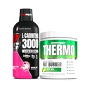 PROSUPPS L-carnitina 3000 Stimolant Liquid Shots (31 Serve, Dragon Fruit) e Thermo Fat Burning Thermogenic Powder (25 Servings, Spicy 'Rita) Bundle