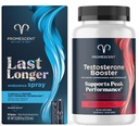 Promescent Delay Spray per Lui (2.6ml) + Testosterone Booster per gli uomini supplemento con Tongkat Ali (LongJack), KSM-66 Ashwagandha, Horny Goat Weed