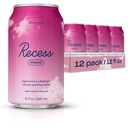 Recess Mood Magnesium & Adaptogen Drink, Relax Bevanda, 12 once (Black Cherry, 12 pack)