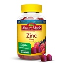 La natura ha fatto gli integratori di zinco 30 mg per il servizio, supplemento dietetico per la salute immunitaria e il supporto antiossidante, 60 gommoni di zinco, 30 giorni di alimentazione
