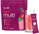 Polvere multivitaminica radice per le donne - 25 vitamine e minerali con 3X elettroliti, 9 Superfood organici, Probiotici e enzimi, Multivitamina e idratazione senza zucchero | 30 pacchetti di miscela di vitamine