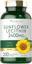 Carlyle Sunflower Lecithin Softgel Capsule | 2400mg | 200 Count | Rich in Phosphatidyl Choline | Non-GMO, Soy Free, Gluten Free Supplement