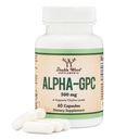 Alpha GPC Choline Brain Supplemento per Acetylcholine (60 conteggio, 600mg Servings) Advanced Memory Formula, Focus and Brain Support, Focus Supplement (Manufactured in the USA) by Double Wood