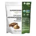 MRM Nutrition Organic Ashwagandha Root Powder | Superfoods | Antioxidants | Vegan + Gluten-Free | 113 Serve
