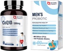 Probiotici per uomini 60 miliardi di CFU14 Strains & CoQ10 200mg Softgels con antiossidante PQQ per la produzione di calore e di energia