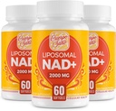 2000 MG NAD Supplemento, Liposomal NAD+ con alto assorbimento, più efficiente di Nicotinamide Riboside, Pure & Plus Boosting Supplement, Aging Defense, Metabolism & Cellular, 180 softgels