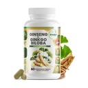 GreeNatr Ginko Biloba & Panax Ginseng Supplemento - Red Ginseng Brain Supplemento per memoria e messa a fuoco - Ginkgo Biloba Integratori per una buona visione, sistema immunitario e flusso sanguigno migliorato - 60 compresse