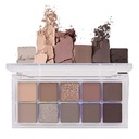 BINGBRUSH 10 colori Dark Brown Eyeshadow Pallet, High Pigmented Matte Shimmer Eyeshadow, Natural Neutral Shiny Eyeshadow Ultimate Makeup Palette, Vibrant Make Up Pallets Kit