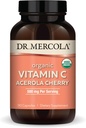 Dr. Mercola Organic Vitamin C Acerola Cherry, 30 Serve (90 capsule), 500 mg Per Serve, Integratore alimentare, Supporta la funzione immunitaria sana, Non OGM, Certificato USDA Organic