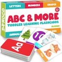 ABC Learning Flash Cards for Toddlers 2-4 Anni Vecchio - 60 Flashcards Giocattolo per bambini Età 1-3-5 da Quokka - Alfabeto Numeri Colori Lettere Animali Impara attività - Prima Parole Gioco educativo
