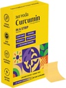 Strisce curcumina curcuma erboriche dell'estratto di radice curcuma, Piperina, Vitamina C, Vitamina K2, Non OGM, Sugar Free, May Support Liver - 30 strisce orali (arancia)