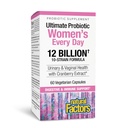 Fattori naturali Ultimate Probiotic Women's Every Day - Supplemento Digestivo Health Support - Integratore Probiotico per il Tratto urinario & Vaginal Health Support - 60 Capsule Vegetariani (60 Serve)