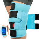 Gel riutilizzabile del pacchetto di ghiaccio del ginocchio di grandi dimensioni, staffa di compressione fredda del ginocchio di copertura completa per lesioni, sollievo del dolore, recupero di sostituzione, artrite, ACL, dopo la chirurgia ottenere bene regalo, 23.6"x11.8"