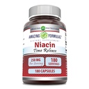 Incredibile Formulas Niacin (Vitamin B3) 250 mg 180 Capsule Supplemento | Non OGM | Gluten Free | Made in USA