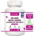 Integratore complesso di acido ialuronico con vitamina E, acido folico, semi di zucca e MSM, 60 capsule, 1000 mg