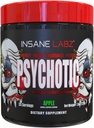 Insane Labz Psicotica, Polvere pre allenamento ad alto livello, estrema energia di ultimazione, messa a fuoco e resistenza con Beta Alanine, Creatina Monoidrato DMAE, 35 Srvgs (Apple)