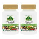 NaturesPlus Fonte di Life Garden Vitamin C - 60 Capsule Vegan, Confezione da 2 - Supporto di Sistema Immune - Certificato Organico, Non OGM, Gluten Free - 60 Total Servings