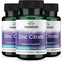 Citrato di zinco Swanson - Supplemento minerale Promuovere la salute della visione sana e del sistema immunitario - Formula naturale che supporta il benessere generale - (60 capsule, 50 mg ogni) 3 Pack