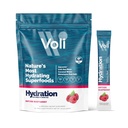 Voli Electrolytes Powder Packets | No Aggiunto Zucchero Electrolyte Drink Mix per Hydration | Keto & Fasting Friendly, Superfood naturali & minerali | Raspberry 15-Count