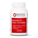 PROTOCOLLO PER LA VITA BALANCE Gamma E Toco Complex - Vitamina E 300mg - Supporto antiossidante - per la salute cardiovascolare e la salute del cervello - con Tocotrienols - Halal & Dairy Free - 90 Softgels