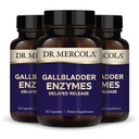 Dr. Mercola Gallbladder Enzymes - Gallbladder & Digestive Health Support - Include Pancreatic Protease, Amylase & Lipase - Non OGM, Gluten-Free & Soy-Free - 90 Delayed Release Capsules (90 Servings)
