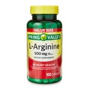 Generico Spring Valley L'Arginine Amino Heart Health Supplement Capsules, 500mg, Value Size, 100 Count + 1 Mini Pill Container (Style & Color Varies)