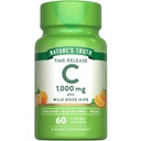 Vitamina C di Verità della Natura con Rose Hips 1000mg | 60 Caplets ricoperti | Vegan, Non OGM & Gluten Integratore Libero