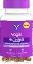 Vagisil lievito difesa integratori, aiuta equilibrio lievito e buon batterio, clinicamente-proven Probiotici, ingredienti puliti, promuove un sano microbioma vaginale, solo 1 capsula giornaliera, 30 capsule