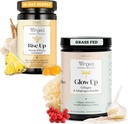 Winged Rise Up Gummies | Energy & Brain Boost Supplement & Glow Up Collagen Powder | Capelli migliori, Pelle, Unghie per le donne Bundle