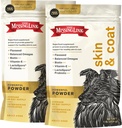 La pelle di collegamento mancante & Cappotto + Probiotici Supplemento 1lb Bag 2/Pack - Potente polvere Superfood per cani Supporta la pelle sana & cappotto lucido, promuove la crescita dei capelli