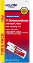 Equate TWINPACK 1% Idrocortisone Anti-itch Crema Confrontare la massima resistenza Cortisone
