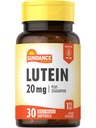 Sundance Lutein 20mg | 30 Softgels | con Zeaxanthin | Non OGM e Gluten