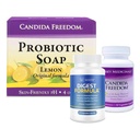 MASSE Integratore alimentare per una corretta digestione - Probiotic Balance & Restore Formula e Probiotic Lemon Body Soap