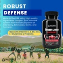 Integratore di supporto immunitario - 10-in-1 con Echinacea, Elderberry, Aglio, Turco con Zinco, Vitamina C, E, B6 & L-Glutamina, 4,8 miliardi di CFU Probiotici per Adulti