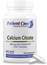 Citrato di calcio del paziente più vitamina D3 | Supplemento al supporto di ossa e salute del cuore* | Absorbimento potenziato | 90 capsule