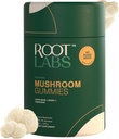 Mushroom Gummies | No Aggiunto Sugar | Lions Mane, Reishi, Cordyceps | Natural Mushroom Blend | Non OGM | Plant-Based | 300 mg | 60 Gummies