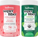 Bellway Super Fiber Polvere + collagene, fragola Limonata Super Fiber + Verdi