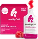 Skin & Nails Vibrant Healthycell Supplemento giornaliero di liquidi - Integratori di bellezza con Nutrienti idratanti & Vitamine essenziali - Collagene, Biotin & Acido ialuronico - 30 Gel Packs