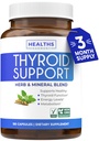 Supporto tiroide con iodio - 180 capsule (non OGM) migliorare la vostra energia - radice di Ashwagandha, zinco, selenio, vitamina B12 complesso - supplemento di salute tiroide per le donne e per gli uomini - fornitura di 90 giorni