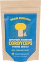 Polvere di estratto di Cordyceps di Malama, Corpo di fruttificazione organico Cordyceps Mushroom Powder, Superfood Adaptogenic, Supporta energia, Endurance & Mood, 100 Servings