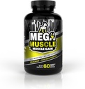 Mega Muscle - guadagno del muscolo | compresse masticabili di Booster giornalieri Multivitamina per cani in tutte le fasi di vita | alta proteina, peso Gain Puppy & Adult Dog Supplement | Pollo Flavor | 60 compresse