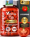 Integratori di licopene per gli uomini - Stati Uniti d'America Integratori di prostata per gli uomini con Estratto di pomodoro naturale - Supplemento di licopene non OGM per la prostata, la pelle e il supporto antiossidante - 120 Conte