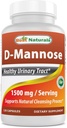 Best Naturals D-Mannose Capsule - Supplemento di pulizia del tratto urinario 1500mg/Serving - 120 Count