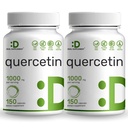 Quercetin 1000mg Per Serving (2 Pack) | 300 Capsule, Flavonoidi altamente biodisponibili, Terze Parti Testate, Supporta Sistema immunitario sano, Non OGM, No Gluten
