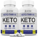 (2 Pack) Keto Thrive Keto ACV Pillole 1275MG Keto Support Blend Capsule alternativa a Keto ACV Gummies Formulato con Aceto di Mela Aceto Extra Vergine Olio di Oliva Polvere Verde Tea Foglia 120 capsule