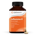 LifeSeasons Inflamma-X Joint & Tissue Support Supplemento – Supporta il comfort muscolare, il recupero e la flessibilità – Formula di erbe con Turmeric, Bromlein, Protease – 60 capsule