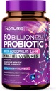 80 miliardi di CFU Probiotici - Supplemento giornaliero digestivo per la salute degli uomini e delle donne - Lactobacillus acidophilus, Bifidobacterium & Prebiotics - Non OGM, Gluten & Dairy Free, Shelf-Stable - 30 capsule