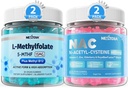 L-MethylFolate 15mg & Methyl B12 Gummies + NAC Gummies, 600mg N-Acetyl Cysteine supplemento
