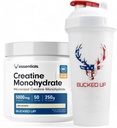 Bundle Creatina & Shaker – Polvere di creatina micronizzata (250g, 50 Serve) + Bottiglia di Shaker senza BPA per miscelazione ottimale